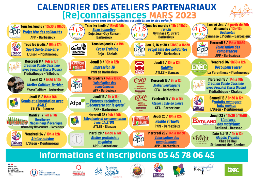 Ateliers Mars 2023
